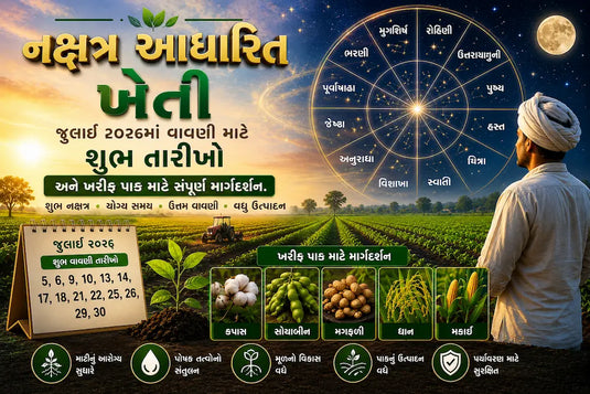 નક્ષત્ર આધારિત ખેતી – જુલાઈ ૨૦૨૬માં વાવણી માટે શુભ તારીખો અને ખરીફ પાક માટે સંપૂર્ણ માર્ગદર્શન