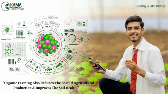 Agricultural researcher with digital farming and soil health technology in a field.