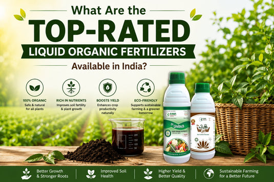 Organic liquid fertilizers for healthy plants and crop growth.