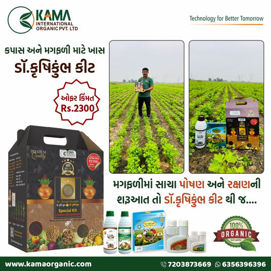  A person in a field with Dr Krushi Kumbh kit